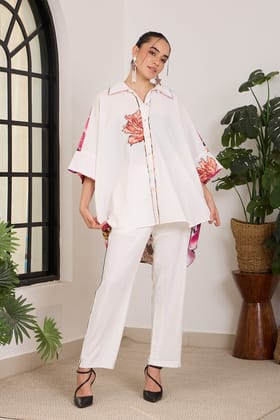 FLAMINGFLO one-size poplin shirt-White / One size / Poplin
