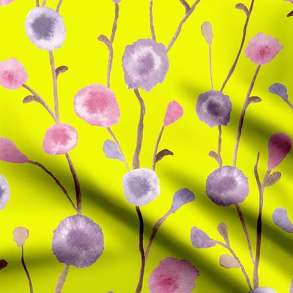 Floral trail Print Fabric-Cotton