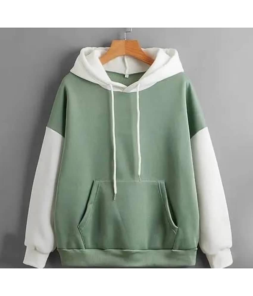 HARPITA Fleece Hooded Men's Sweatshirt - Olive ( Pack of 1 )