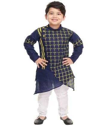 s muktar garments Navy Blue Cotton Boys ( Pack of 1 ) - None