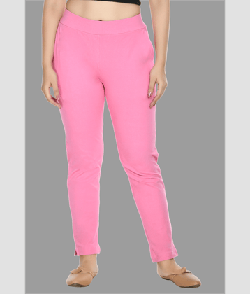 PREEGO - Cotton Slim Fit Pink Women's Jeggings ( Pack of 1 )