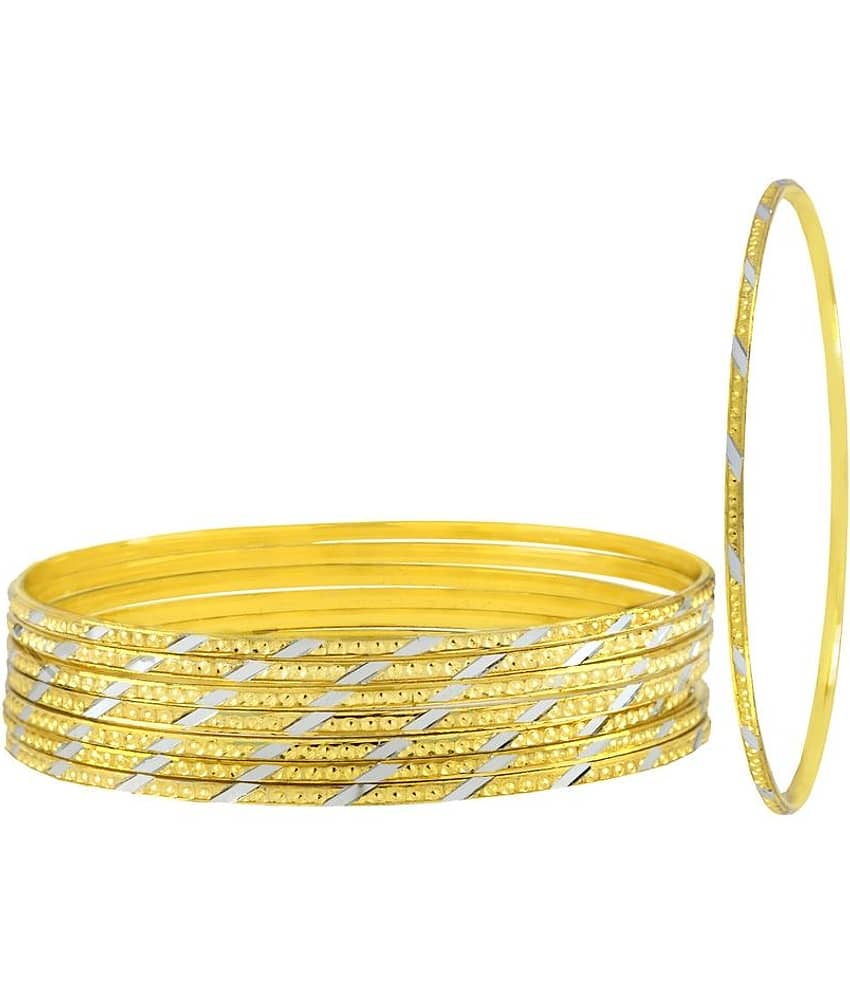 The Jewelbox Golden Bangle - Set of 8