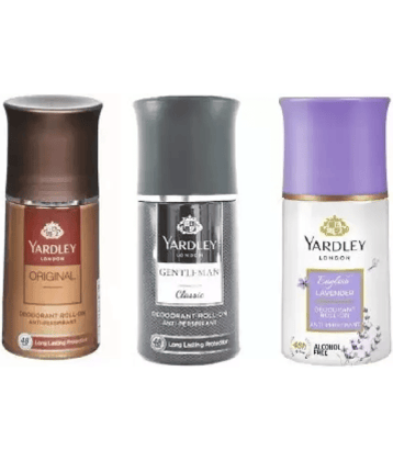Yardley London Orignal ,Gentleman Classic ,English Lavender Deodorant Roll-on Deodorant Roll-on - For Men & Women  (50 ml each, Pack of 3).