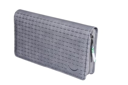 Sukeshcraft Multiple Cheque Book Holder | Original PU Holds Upto 8 Cheque Books, Grey