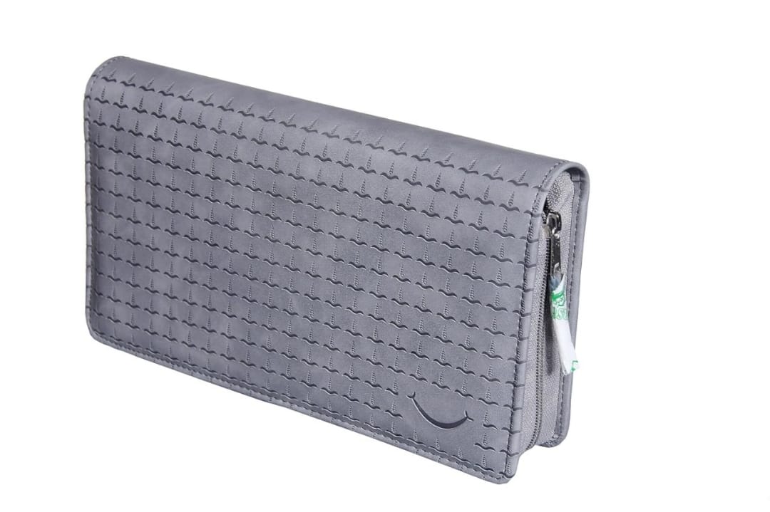 Sukeshcraft Multiple Cheque Book Holder | Original PU Holds Upto 8 Cheque Books, Grey