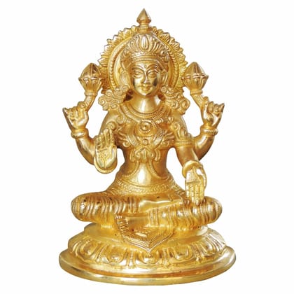 Brass Showpiece Laxmi Ji God Idol Statue (BSMAS1025 L)