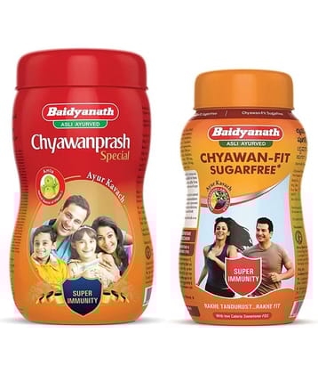 Baidyanath Chyawanprash & Chyawan-Fit Sugarfree Paste 1 kg Pack Of 2