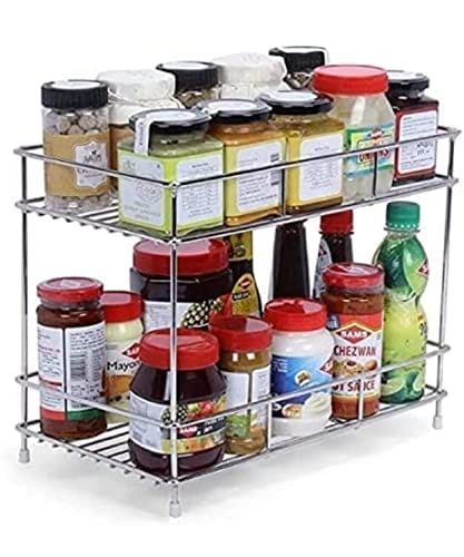 12FOR COLLECTION Stainless Steel 2 Tier Countertop Kitchen Rack