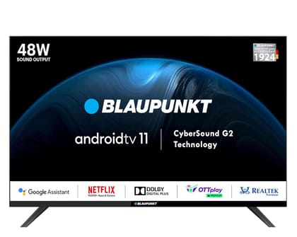 Blaupunkt 101 cm (40 inches) Cyber Sound G2 Series Full HD LED Google TV 40CSG7112 (Black) Black