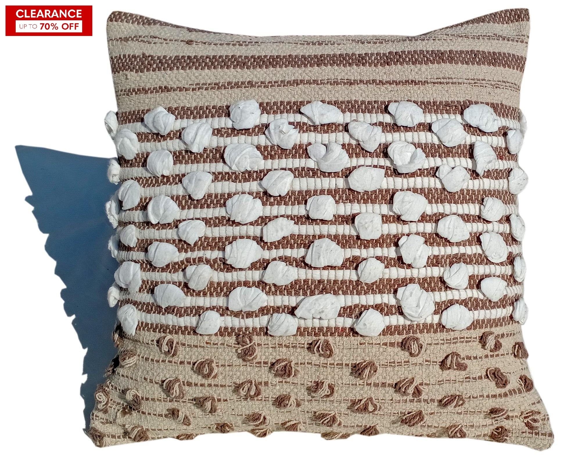 16" Designer Cushion Cover -Beads-16 x 16 inches