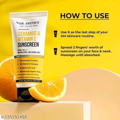 Dr. Sheth's Ceramide & Vitamin C Sunscreen SPF