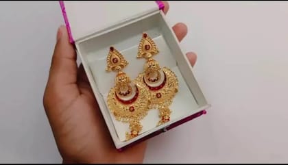 Elegant Gold Plated TwoPiece Jewellery Set