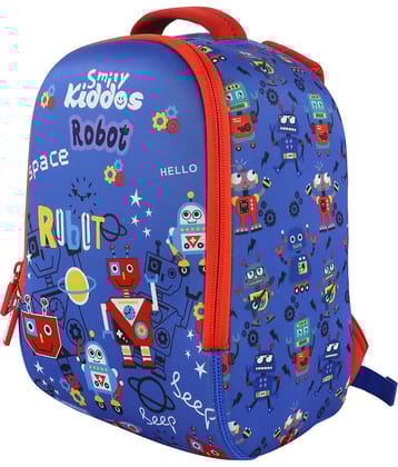 Smily  kiddos 15 Ltrs Blue Polyester College Bag