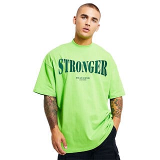Leotude Men Green Printed Cotton Blend T-Shirt