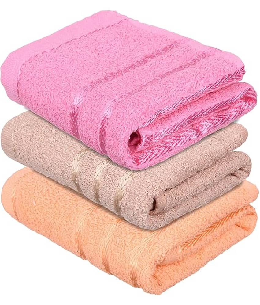 Lootnixx Pack of 3 Cotton Hand Towel ( Assorted ) 40 x 25 cm