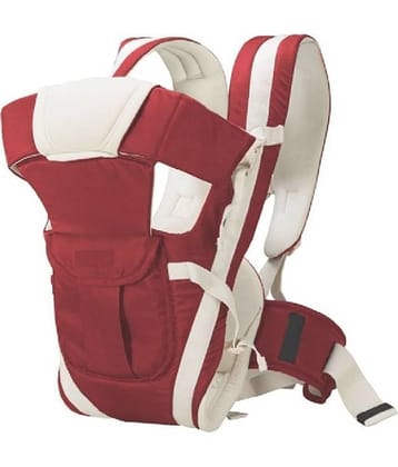 Aurapuro Baby Carrier Bag Baby Carrier  (Maroon, white, Front carry facing out)