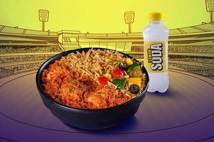 Knights BBQ Chicken Rice Bowl With Beverage