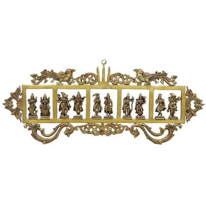 Brass Wall Hanging Das Avatar Statue, Height : 12 Inch (BSMAS1309 C)