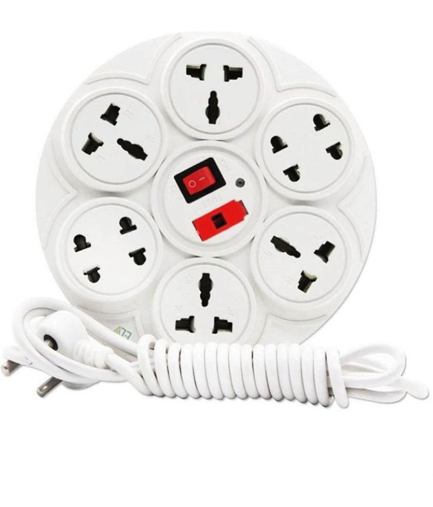 Amor Benison8Socket Extension Board With Fuse & Master Switch(2.5 Mt wire length Socket Extension Board