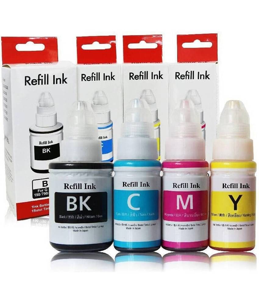 zokio 790 INK For G2012 Multicolor Pack of 4 Cartridge for GI790 INK Cartridge Pack Of 4 For Use Pixma G1000, G2000, G3000 Printers