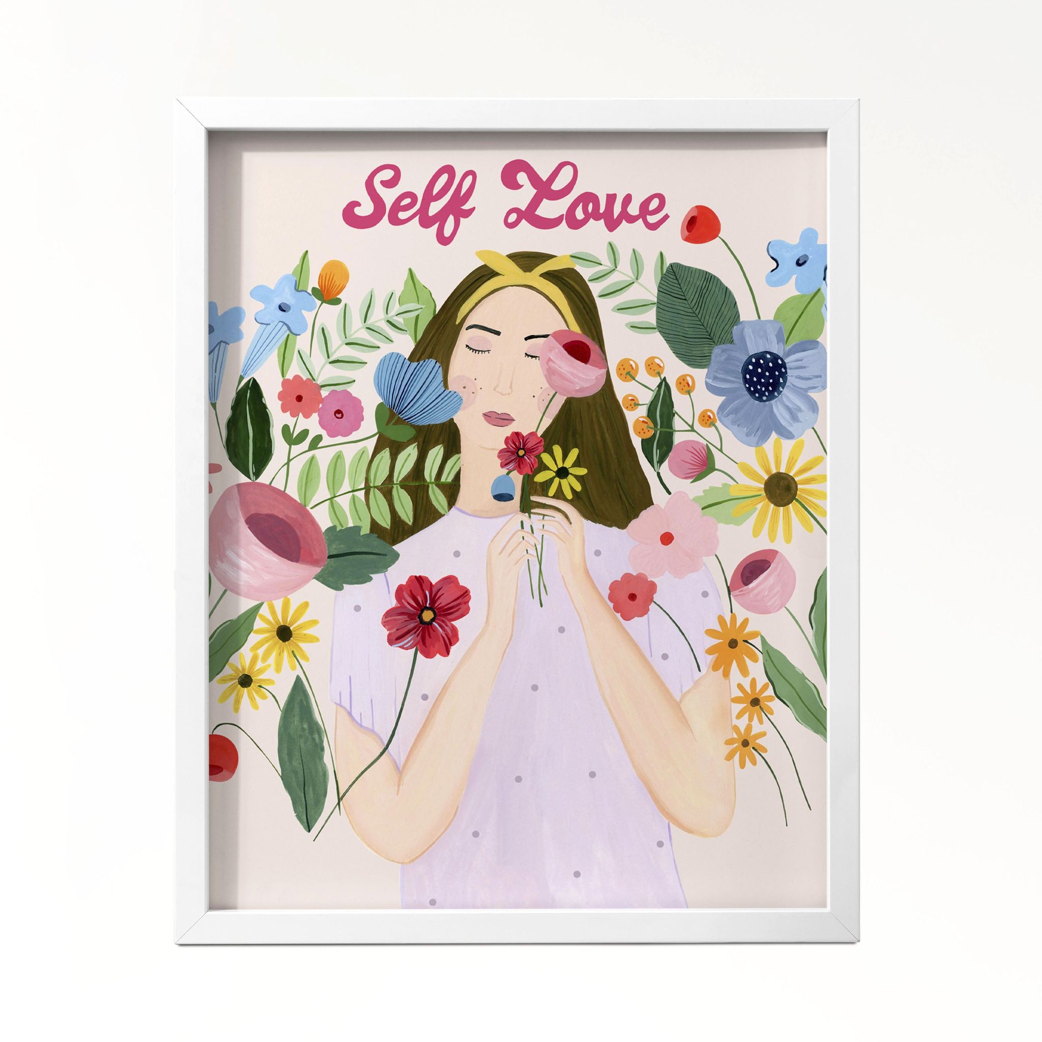 Self Love Wall Art Frame-8x10 inches / White Frame