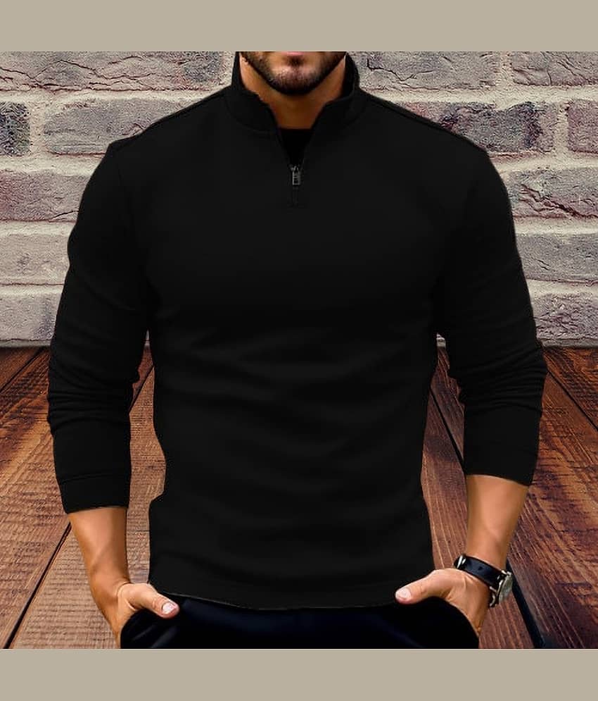 Kintu Parantu Fleece High Neck Men's Sweatshirt - Navy ( Pack of 1 )