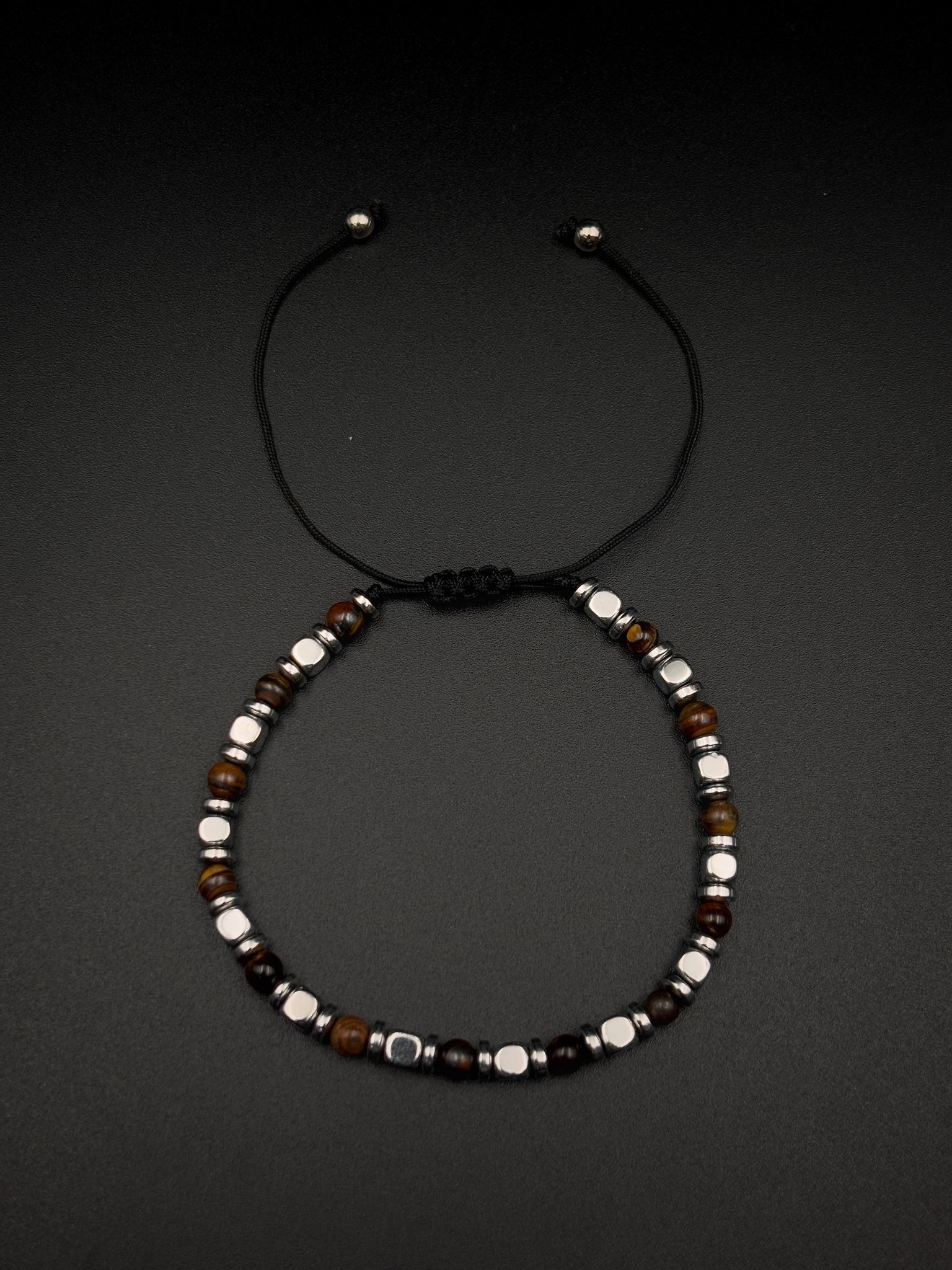 Shades of Beads Tiger Eye Bracelet Adjustable Size