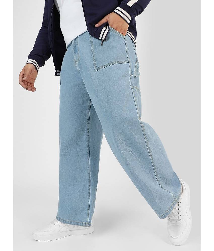 Urbano Plus Relaxed Washed Men's Jeans - Mid Blue ( Pack of 1 )