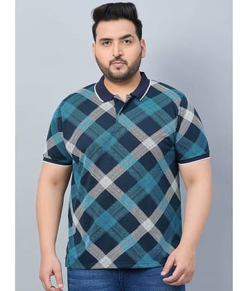 AUSTIVO Pack of 1 Cotton Blend Regular Fit Printed Half Sleeves Men's Polo T Shirt ( Multicolor )