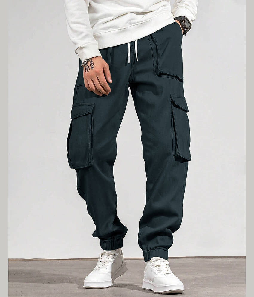 Eyebogler Regular Flat Men's Cargos - Grey Melange ( Pack of 1 )