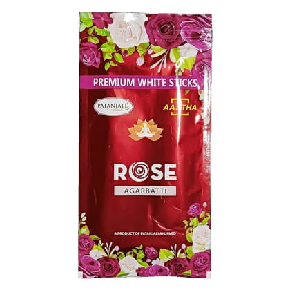 Patanjali Aastha Agarbatti W Stick Rose- New 110gm