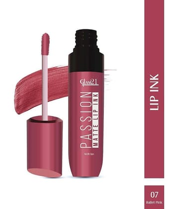 Glam21 Passion Matte Lip Ink Upto 12Hour Color Stay Lightweight & Comfortable 6gm Brick Pink-08