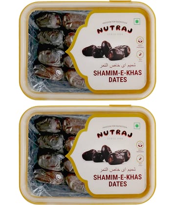 Nutraj Dates (Khajoor) Shamim-E-Khas Dates 400g Pack of 2