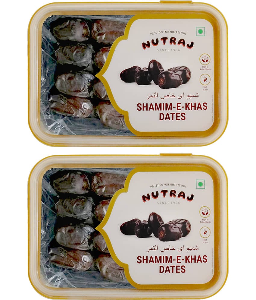 Nutraj Dates (Khajoor) Shamim-E-Khas Dates 400g Pack of 2