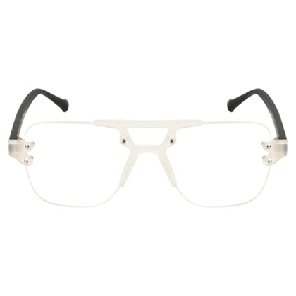 TERRY & CO | Zero Power Blue Cut Eyeglasses | Anti-Glare, UV Protection, Lightweight | For Gaming & Computer Use | Unisex | MATT WHITE