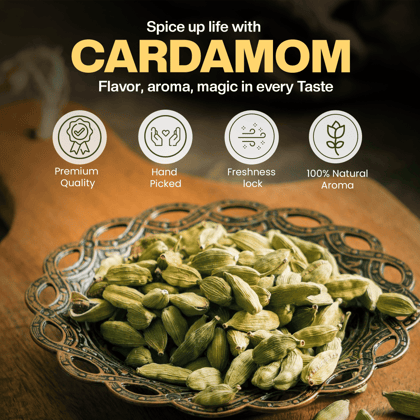 Buy Bold Green Cardamom Online India - Premium Elaichi | Phoran
