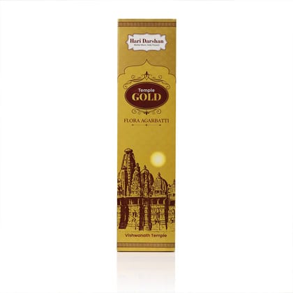 Hari darshan Temple GOLD Premium Flora Agarbatti - 12 Sticks in Each Pack