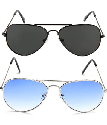 Kanny Devis - Black Pilot Sunglasses ( Pack of 2 )