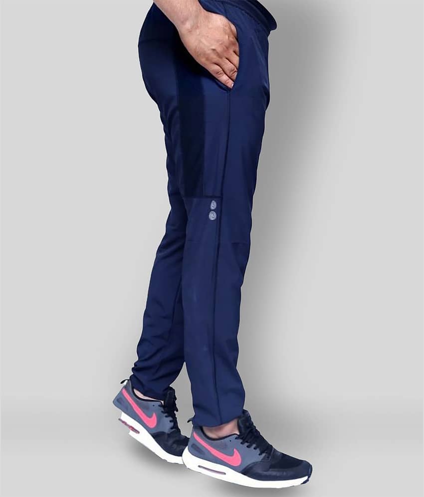 RANBOLT -  Navy Blue Polyester Men's Sports Trackpants ( Pack of 1 )