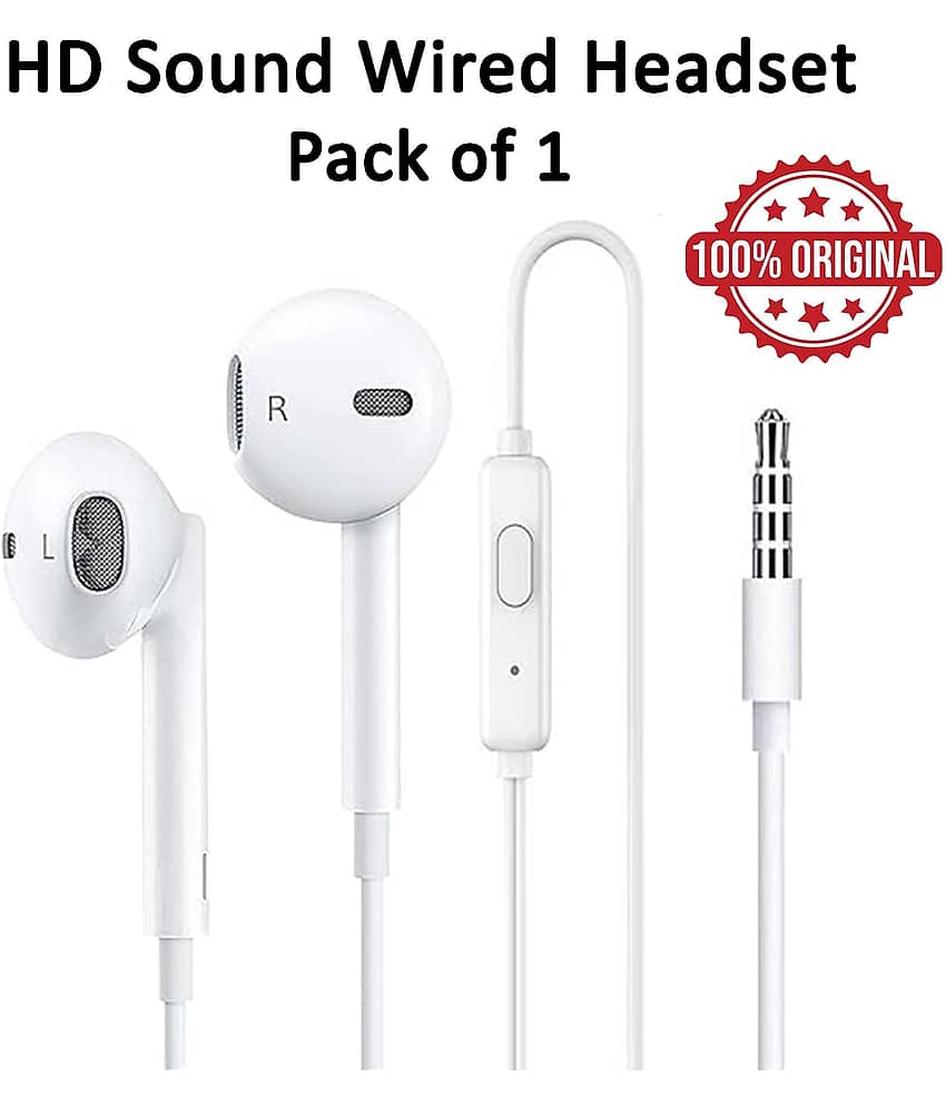 XYBEL WRD-EPH-WHITE-1NOS 3.5 mm Wired Earphone In Ear Powerfull Bass White