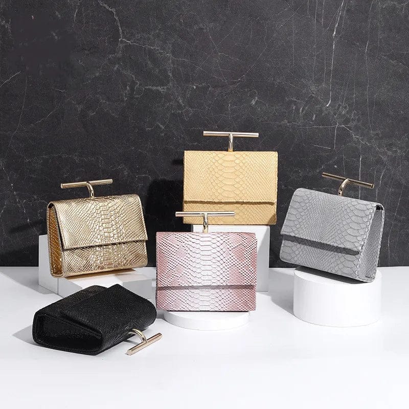 Hot Sell luxury crocodile pattern purses girls party hand bag for young ladies metal handle handbags females