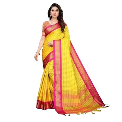 Women's Banarasi Silk Saree With Blouse Piece