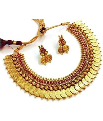 YouBella Golden Necklace Set