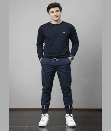 Reya Maroon Cotton Blend Regular Fit Men's Tracksuit ( Pack of 1 )