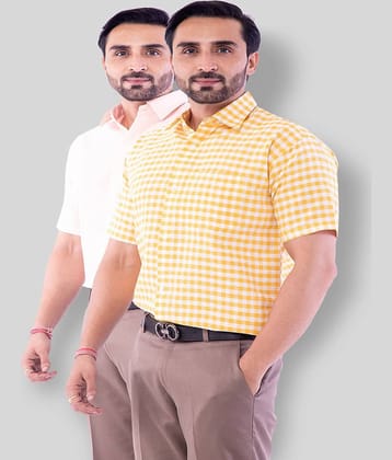 DESHBANDHU DBK Multicolor Cotton Regular Fit Half Sleeves Men's Casual Shirt ( Pack of 2 )
