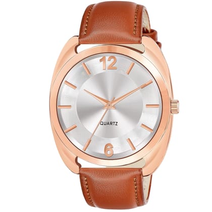 Silver Stylish Dial Analog Watch for Men LR78