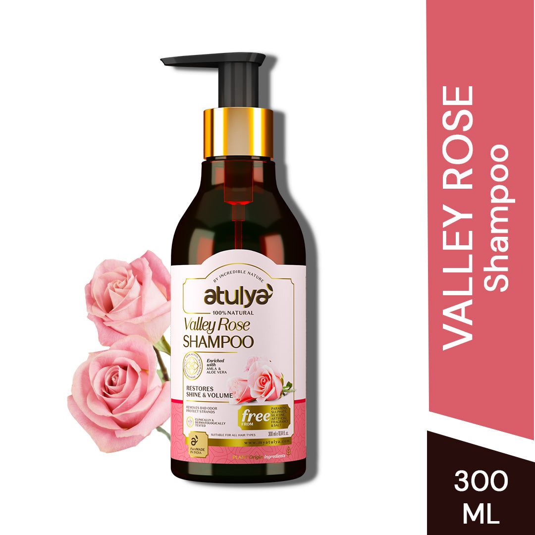 Atulya Vally Rose Shampoo | Restores Shine and Volume - 300ml