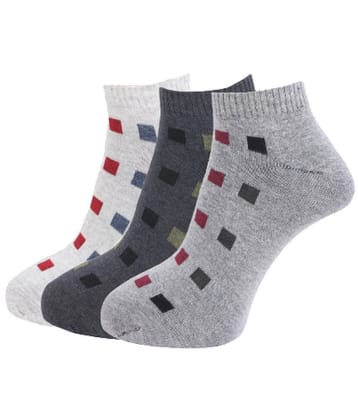 Dollar Socks - Cotton Mens Self Design Multicolor Ankle Length Socks ( Pack of 3 ) - Multicolor
