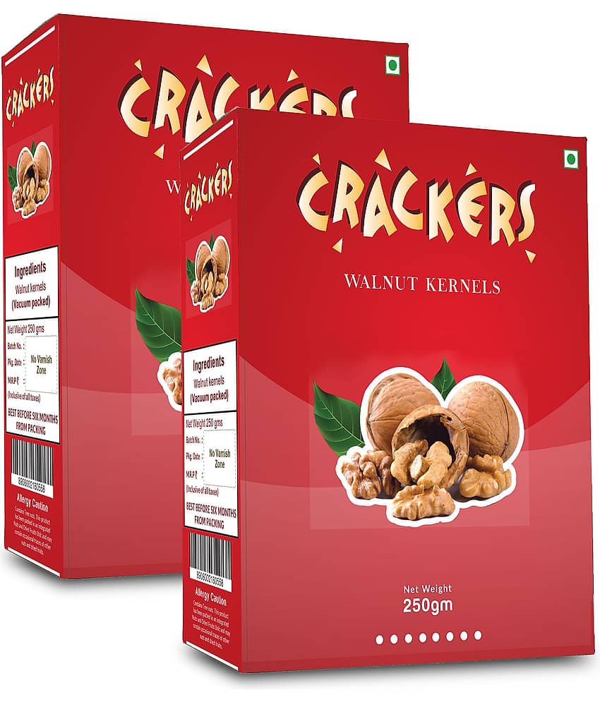 Go Kashmiri Amber Broken Walnut Kernels - 500g (250g x 2) New Crop | Premium Quality Walnuts Kernels