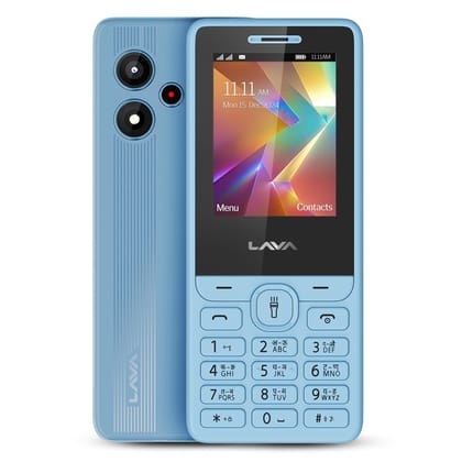 Lava A2 Smart (2025) Dual SIM Keypad Mobile Phone - 2.4'' Big Display | Built-in UPI Payments | 1200mAh Battery | Bluetooth Feature | Camera | Auto Call Recording | and 9 Regional Languages - Blue